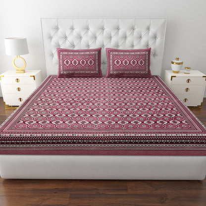 Jaipuri Block Print Bedsheet Set - Queen Size