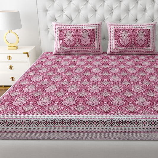 Floral Print Bedsheet Set - Queen Size