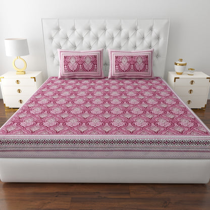 Floral Print Bedsheet Set - Queen Size