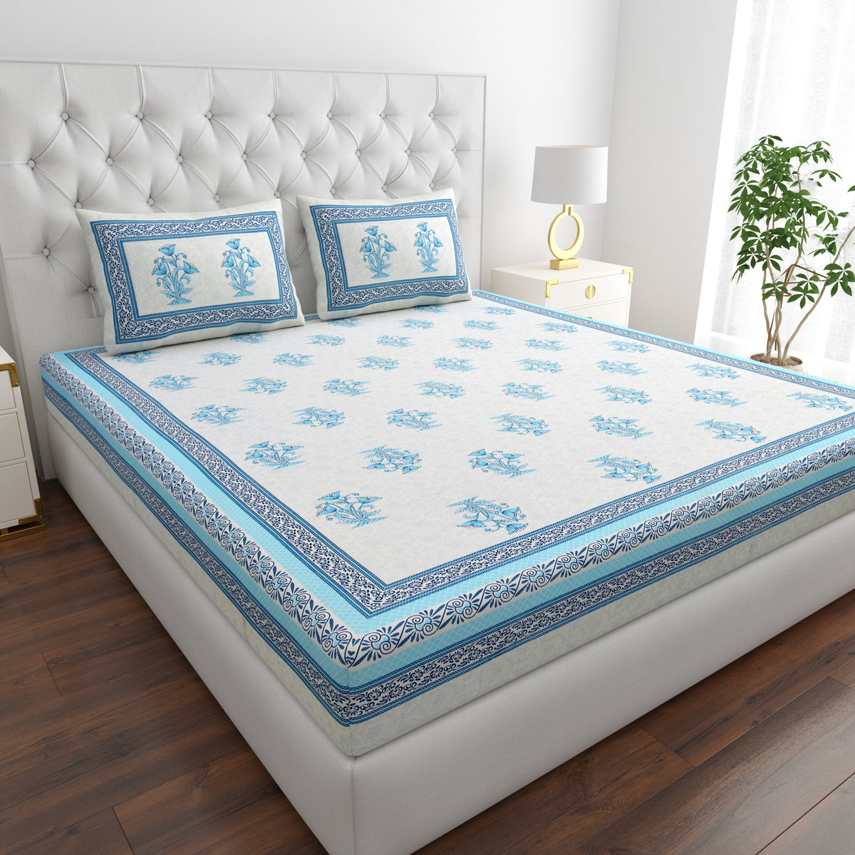 Solid Bedsheet Set - Queen Size