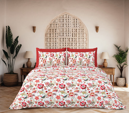 Floral Print Bedsheet Set - King Size