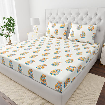 Floral Print Bedsheet Set - Super King Size