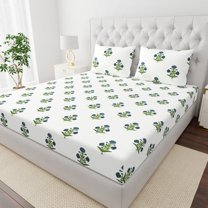 Blue Bedsheet Set - Super King Size