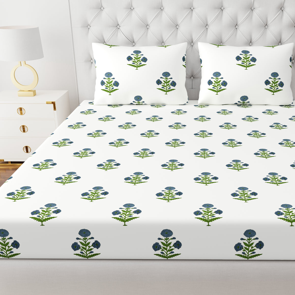 Blue Bedsheet Set - Super King Size