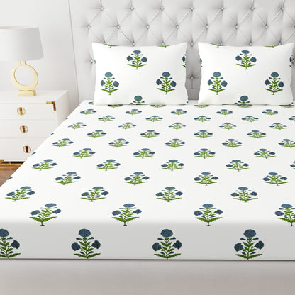 Blue Bedsheet Set - Super King Size