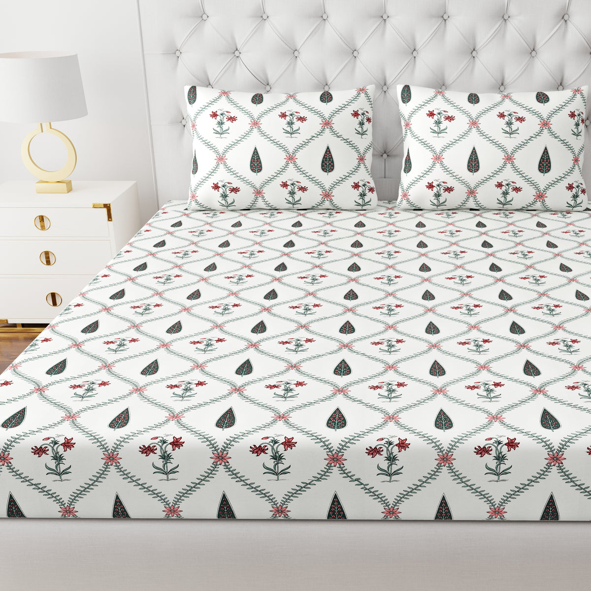 Jaipuri Bedsheet Set - Super King Size