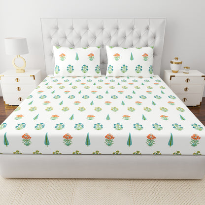 Jaipuri Block Print Bedsheet Set - Super King Size